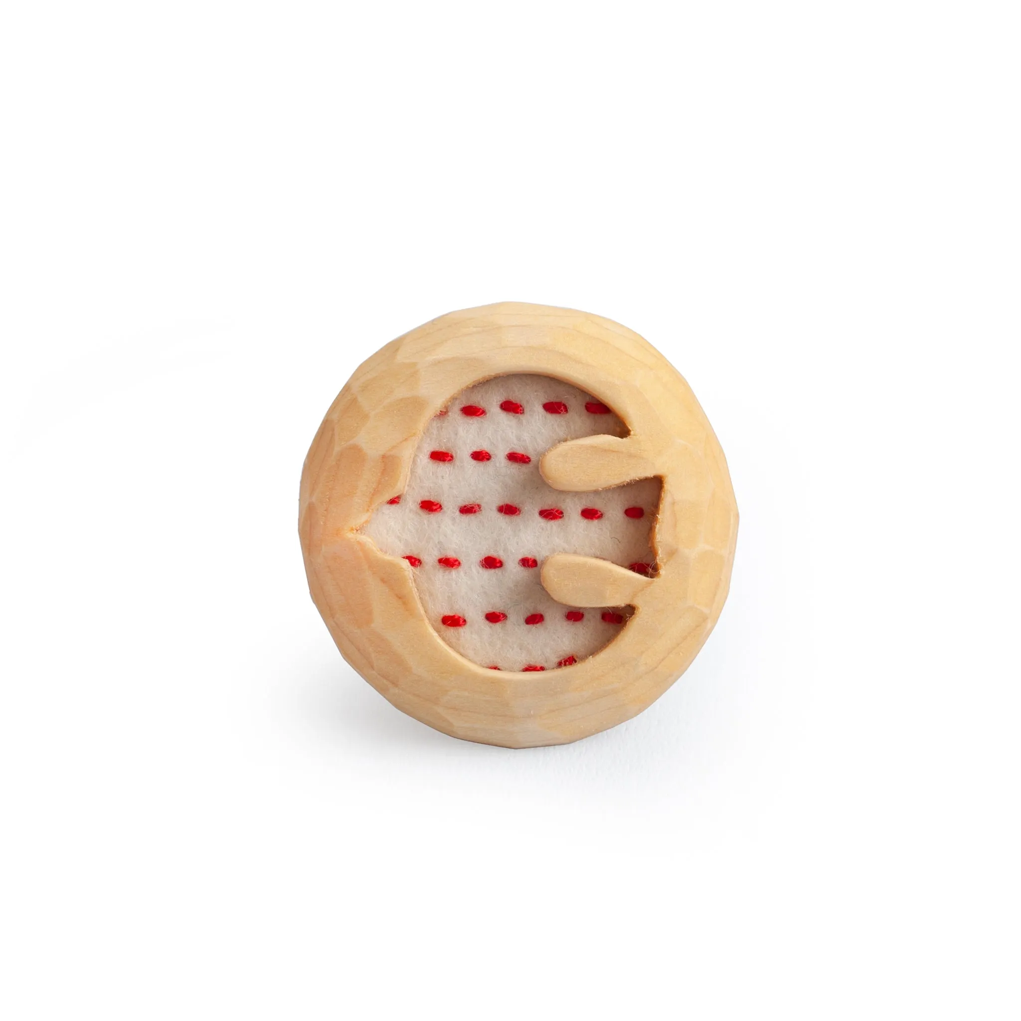 Wooden Bird Brooch
